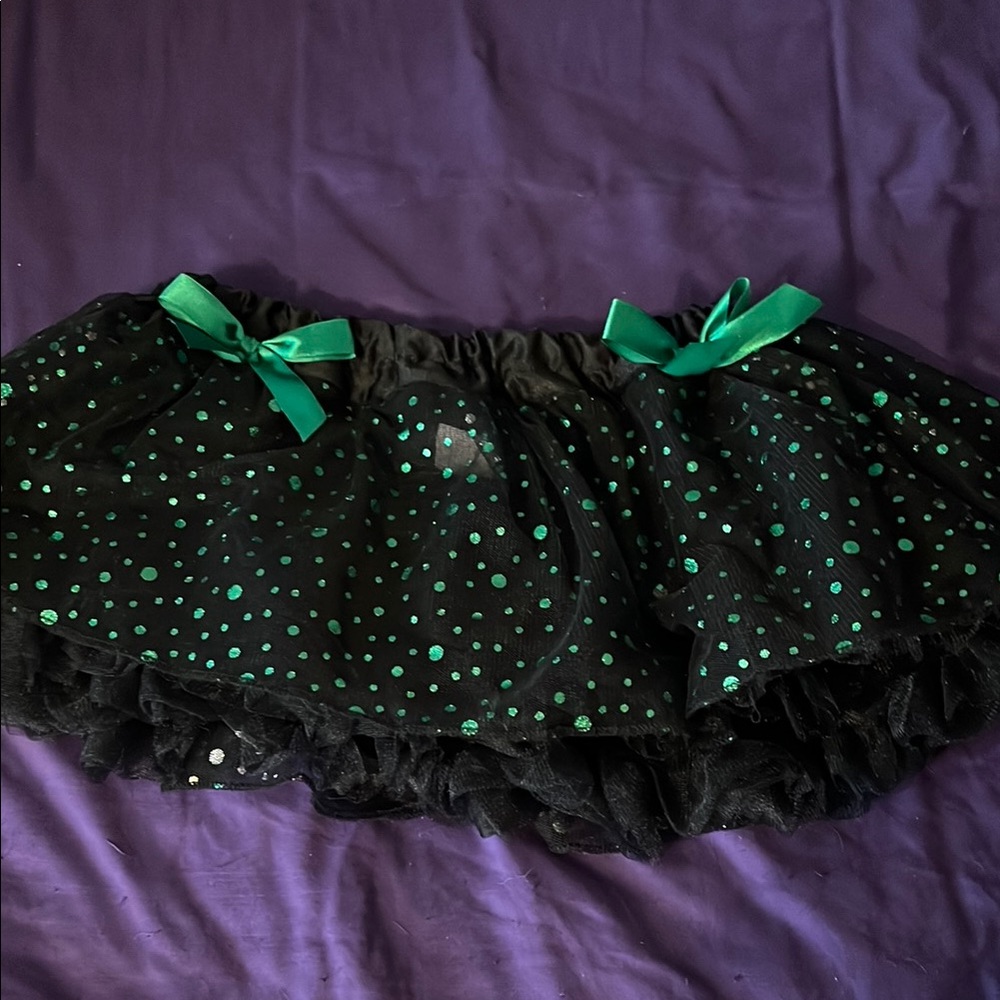 Hot Topic Green and Black Tutu Skirt